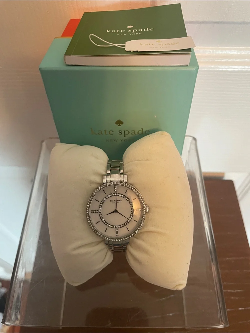 kate spade Silver Crystal-Accent Women's Watch - new in box with tag
